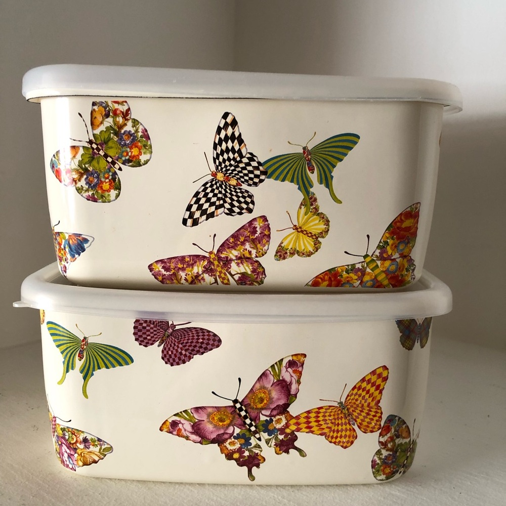 Mackenzie-Childs Butterfly Food Storage Containers